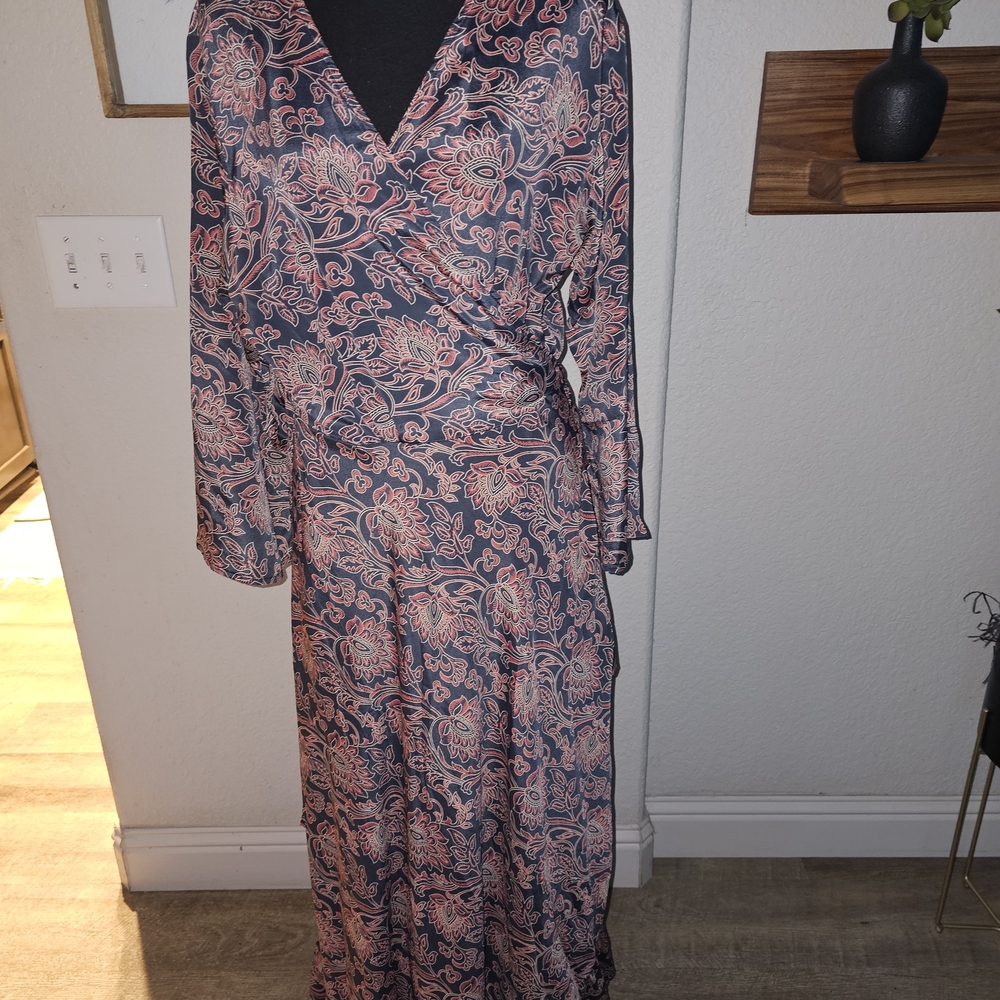 Paisley Long Sleeve Maxi Dress